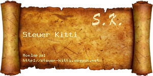 Steuer Kitti névjegykártya